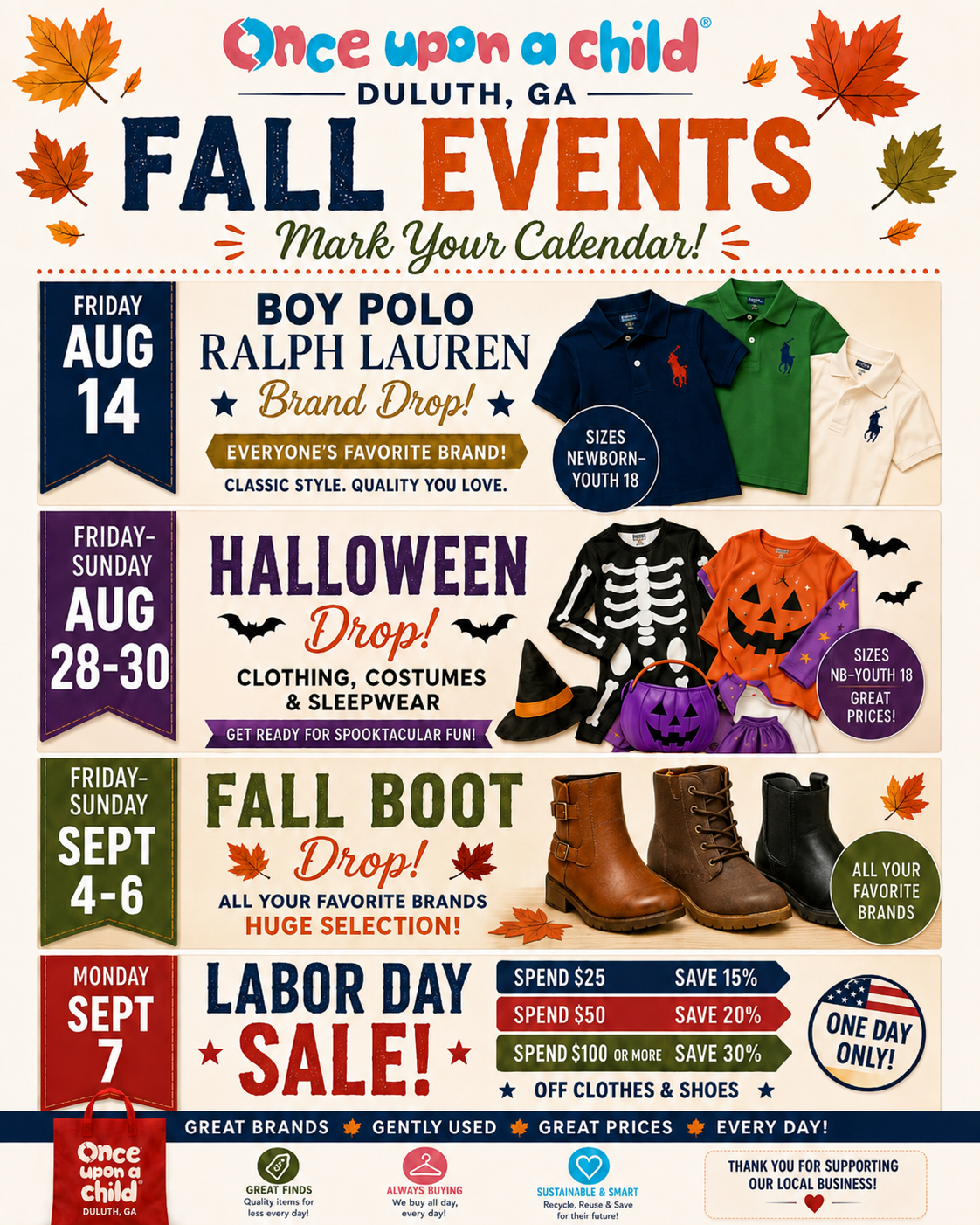 Don't miss our upcoming Fall events